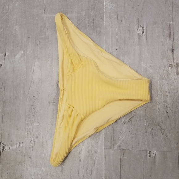 💕L*SPACE💕 Eco Chic Repreve Sol Bikini Bottom ~ Ribbed Golden Hour XL NWT - Picture 8 of 14